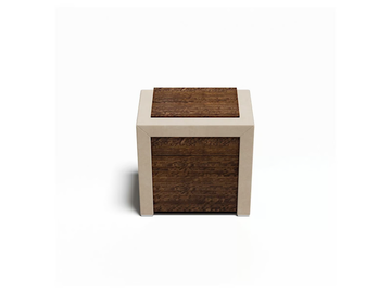 MILES - Rectangular wooden and leather bedside table by Capital Collection - view 3